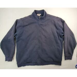 LL Bean Katahdin Iron Works Jacket Mens XLT Blue‎ Fleece Sherpa Lined Sweatshirt
